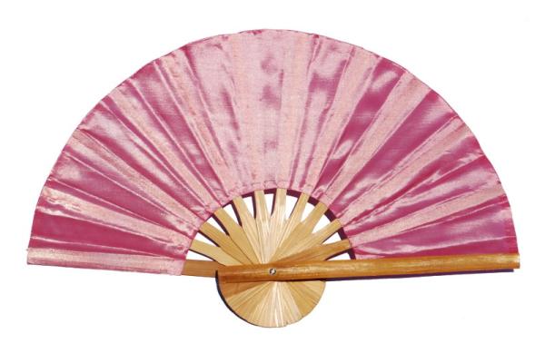 Light Coral solid color silky fabric wedding fan