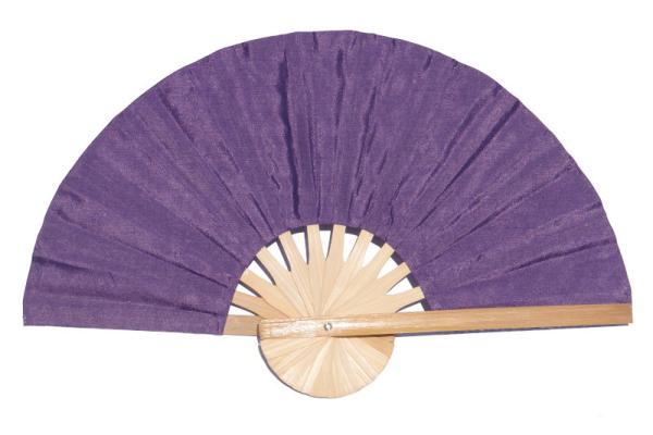 RebeccaPurple solid color silky fabric wedding fan