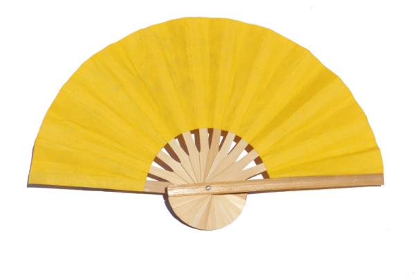 Paper wedding fan in solid color White. Handmade with bamboo and mulberry paper.