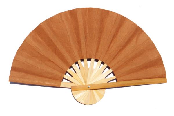 Paper wedding fan in solid color Peru. Handmade with bamboo and mulberry paper.