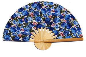 Design Pattern 02 fabric wedding fan with printed flowers