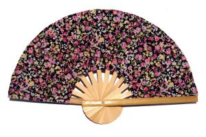 Design Pattern 03 fabric wedding fan with printed flowers