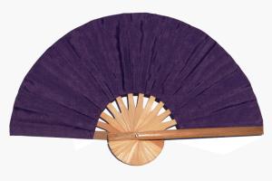 RebeccaPurple solid color silky fabric wedding fan